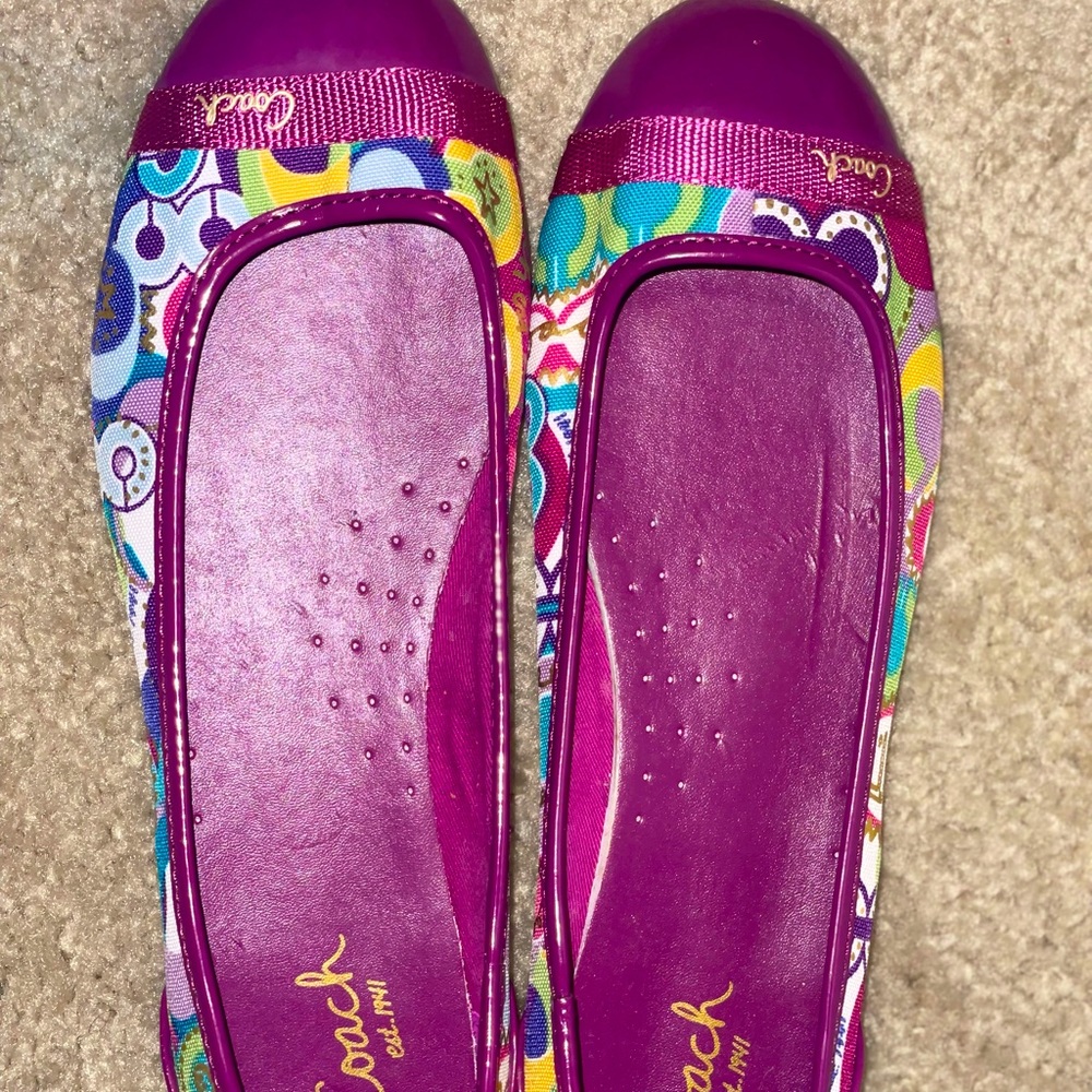Coach multicolored flats